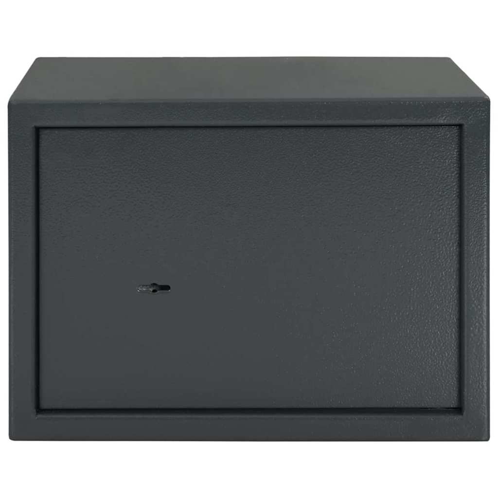 Safe Box with Lock Dark grey 35 x 25 x 25 cm Steel