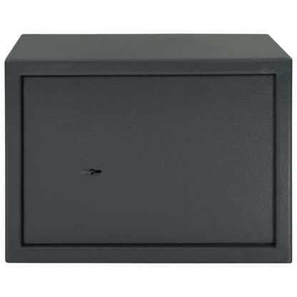 Safe Box with Lock Dark grey 35 x 25 x 25 cm Steel