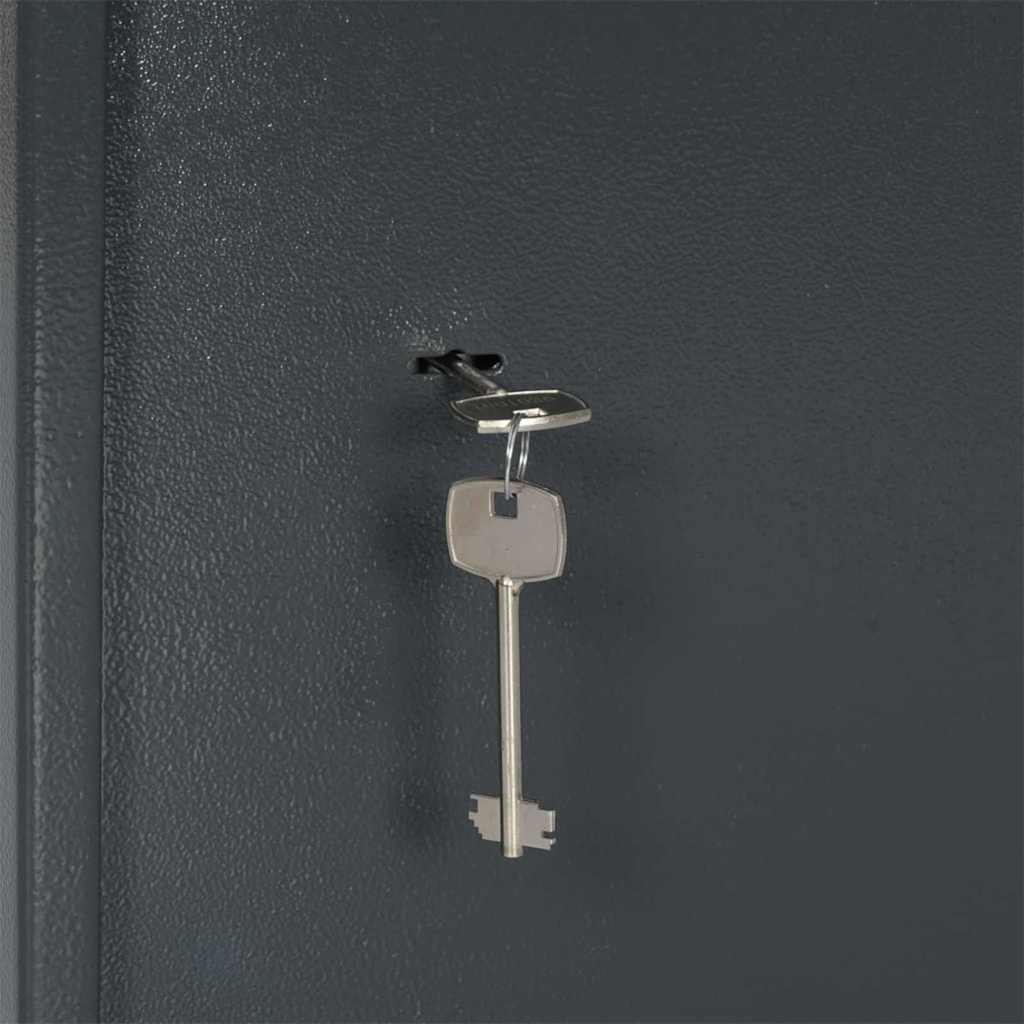 Safe Box with Lock Dark grey 35 x 31 x 50 cm Steel