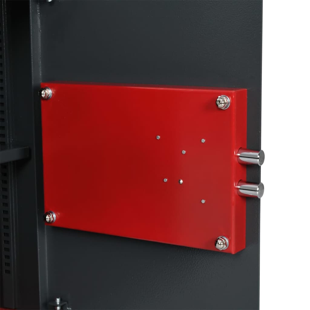 Safe Box with Lock Dark grey 35 x 31 x 50 cm Steel