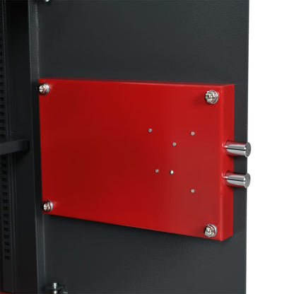 Safe Box with Lock Dark grey 35 x 31 x 50 cm Steel