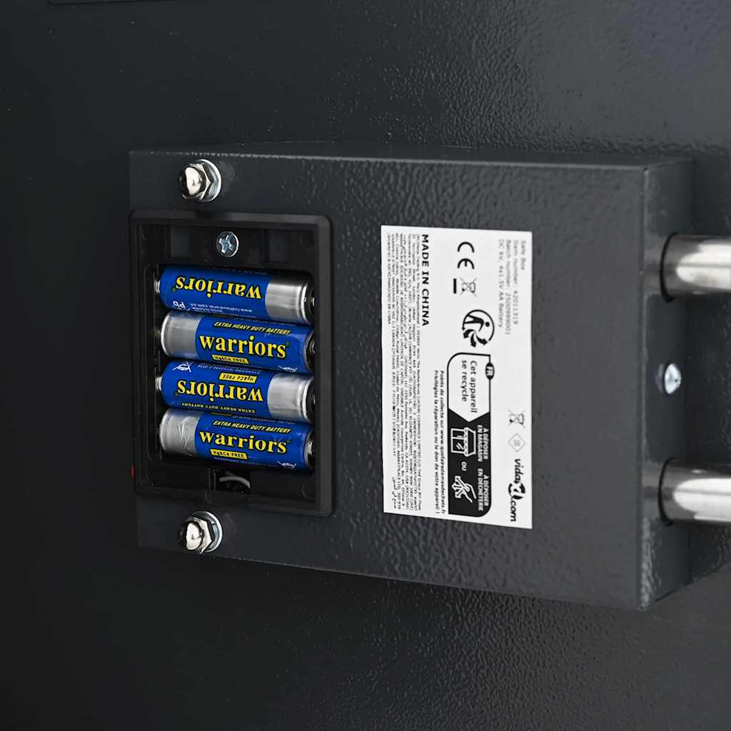 Digital Safe with Lock Dark grey 30 x 10 x 36.5 cm Steel