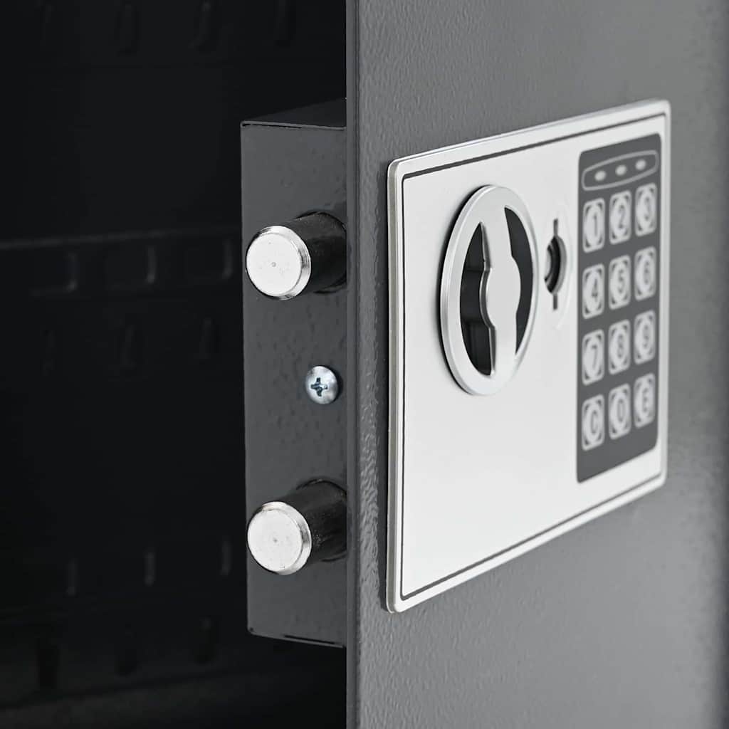 Digital Safe with Lock Dark grey 30 x 10 x 36.5 cm Steel