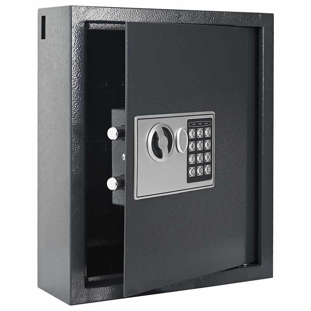 Digital Safe with Lock Dark grey 30 x 10 x 36.5 cm Steel