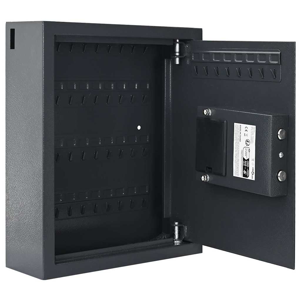 Digital Safe with Lock Dark grey 30 x 10 x 36.5 cm Steel