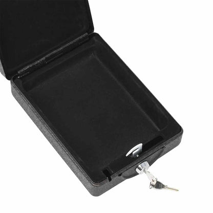 Car Safe with Lock Black 22 x 16 x 7 cm Steel