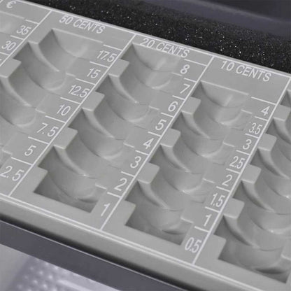 Cash Box with Lock Dark grey 30 x 24 x 9 cm Steel