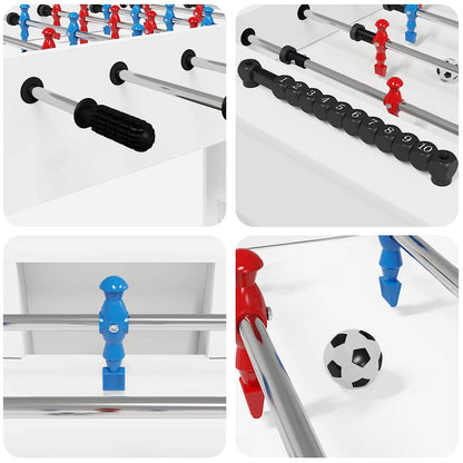 Foosball Table White 125 x 60.5 x 80 cm Engineered Wood