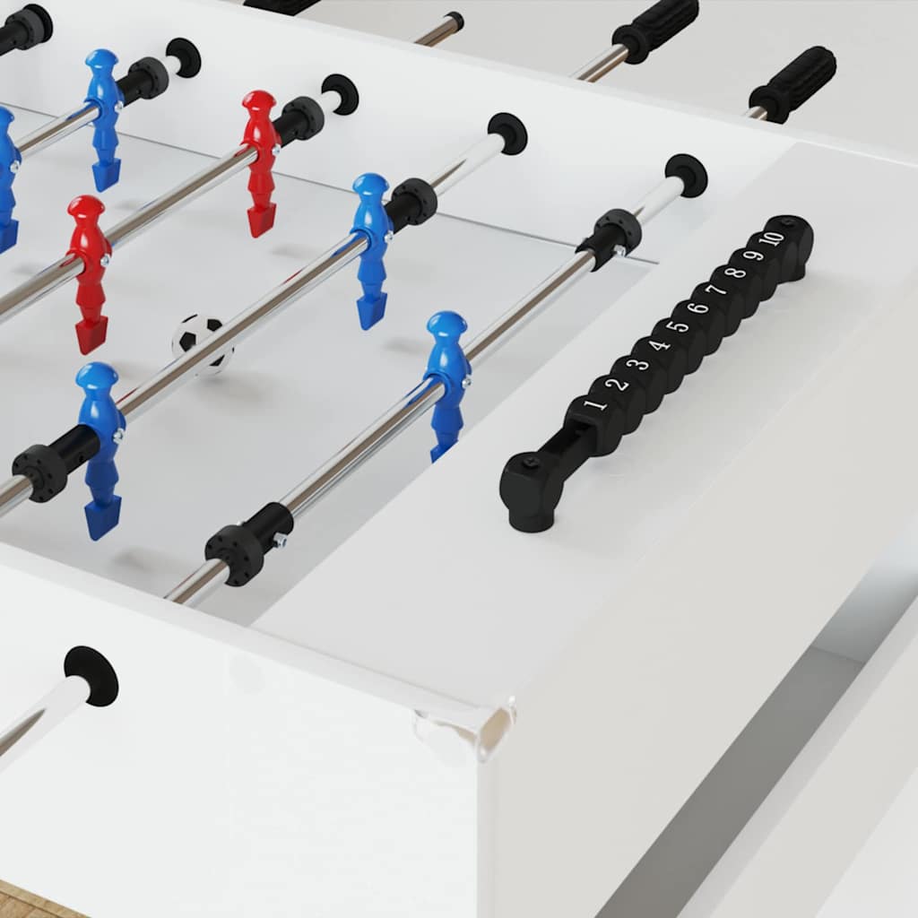 Foosball Table White 125 x 60.5 x 80 cm Engineered Wood