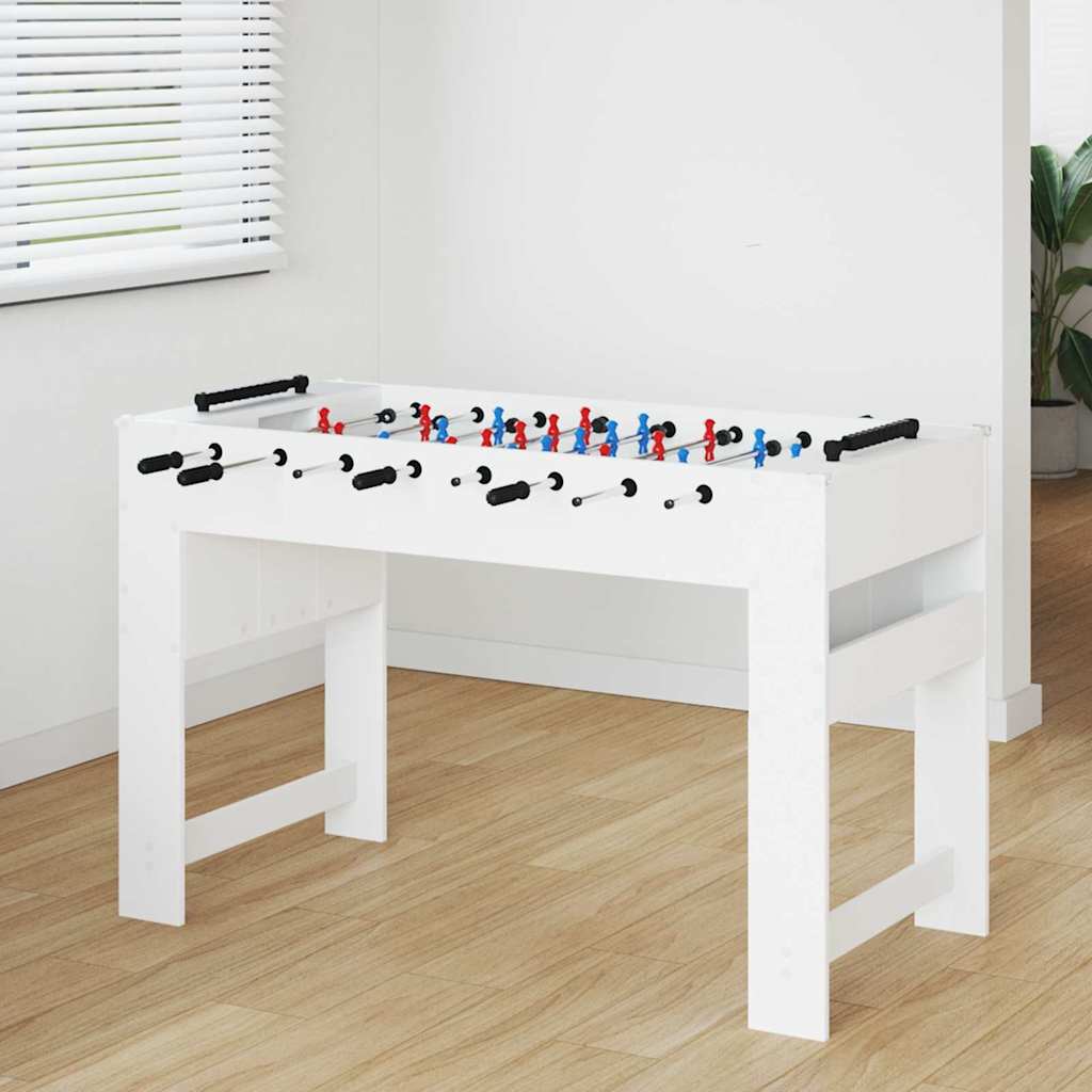 Foosball Table White 125 x 60.5 x 80 cm Engineered Wood