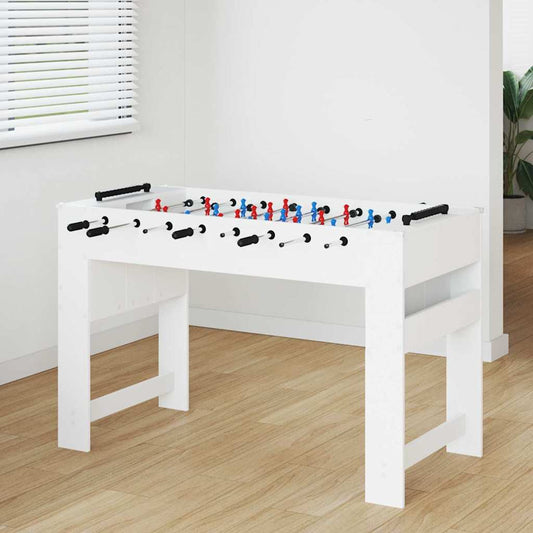 Foosball Table White 125 x 60.5 x 80 cm Engineered Wood