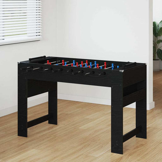 Foosball Table Black Oak 125 x 60.5 x 80 cm Engineered Wood