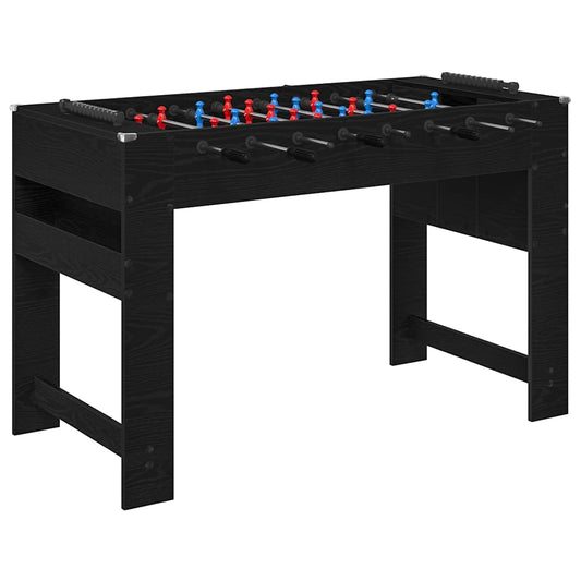 Foosball Table Black Oak 125 x 60.5 x 80 cm Engineered Wood