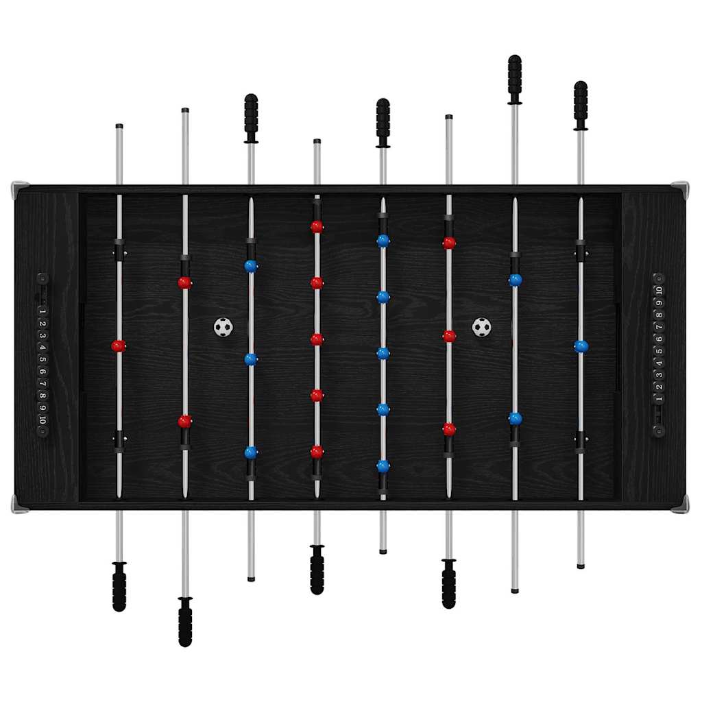 Foosball Table Black Oak 125 x 60.5 x 80 cm Engineered Wood