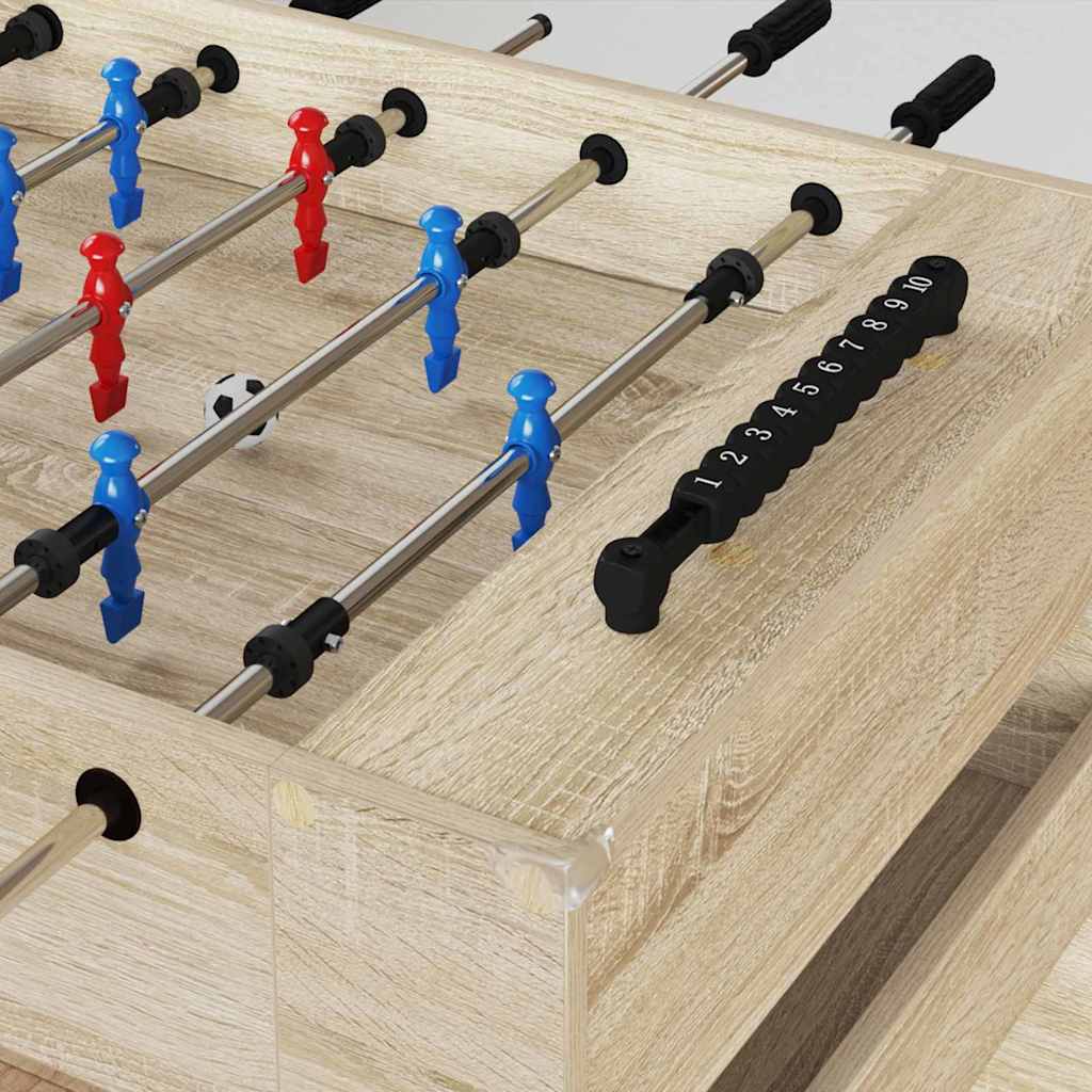 Foosball Table Sonoma Oak 125 x 60.5 x 80 cm Engineered Wood