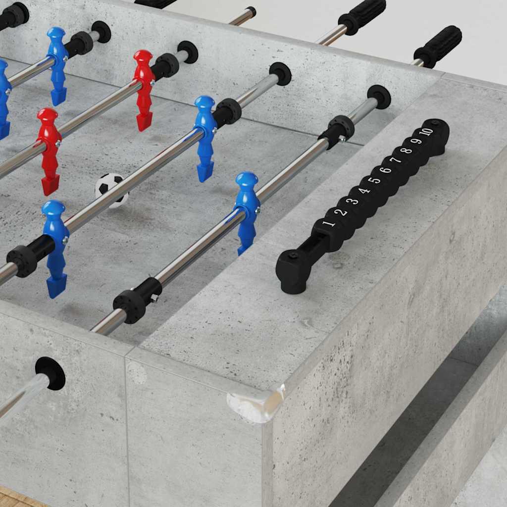 Foosball Table Concrete Grey 125 x 60.5 x 80 cm Engineered Wood