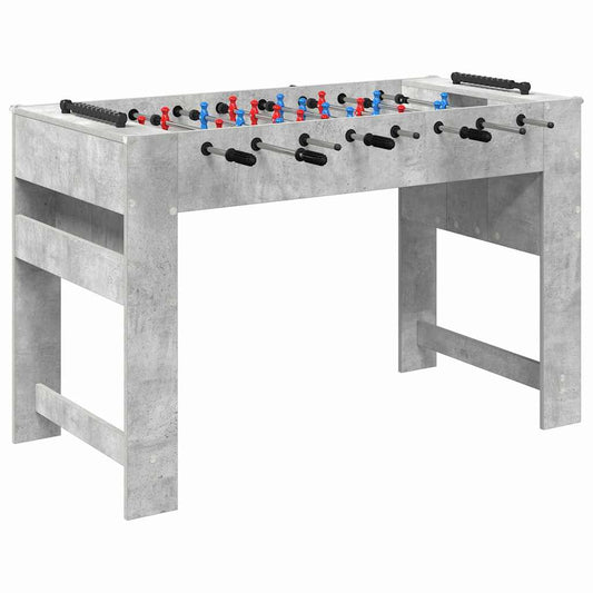 Foosball Table Concrete Grey 125 x 60.5 x 80 cm Engineered Wood