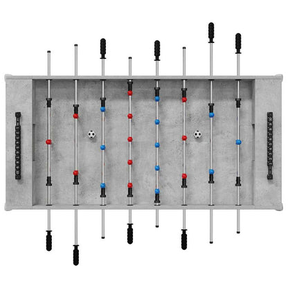 Foosball Table Concrete Grey 125 x 60.5 x 80 cm Engineered Wood