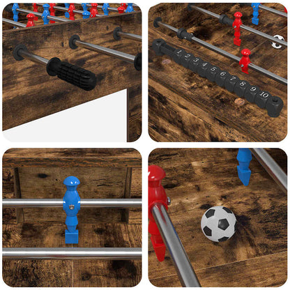 Foosball Table Smoked Oak 125 x 60.5 x 80 cm Engineered Wood