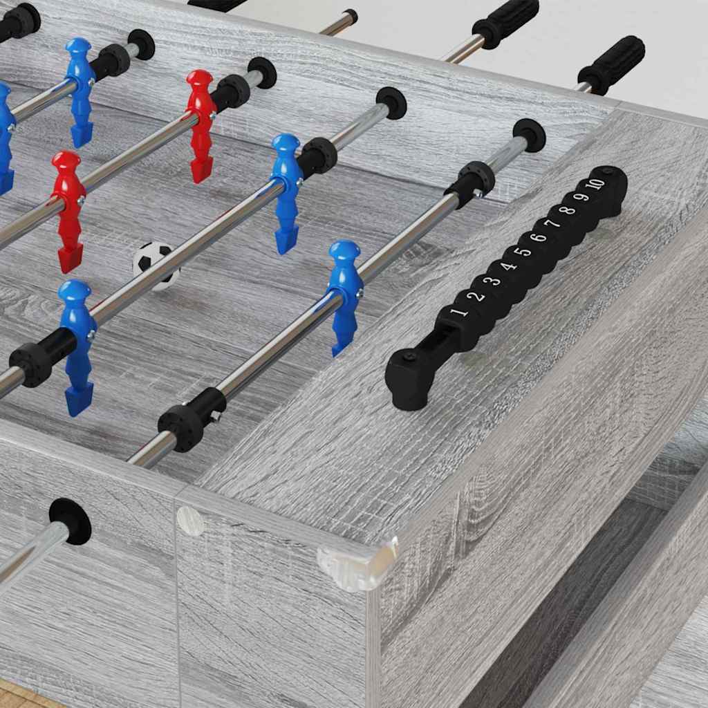 Foosball Table Grey Sonoma 125 x 60.5 x 80 cm Engineered Wood