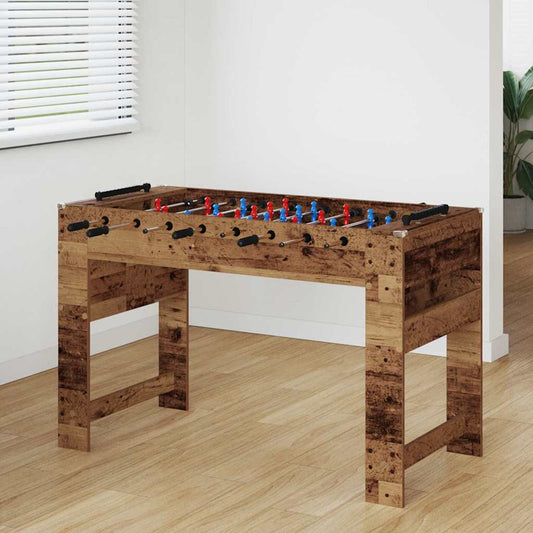 Foosball Table Old Wood 125 x 60.5 x 80 cm Engineered Wood