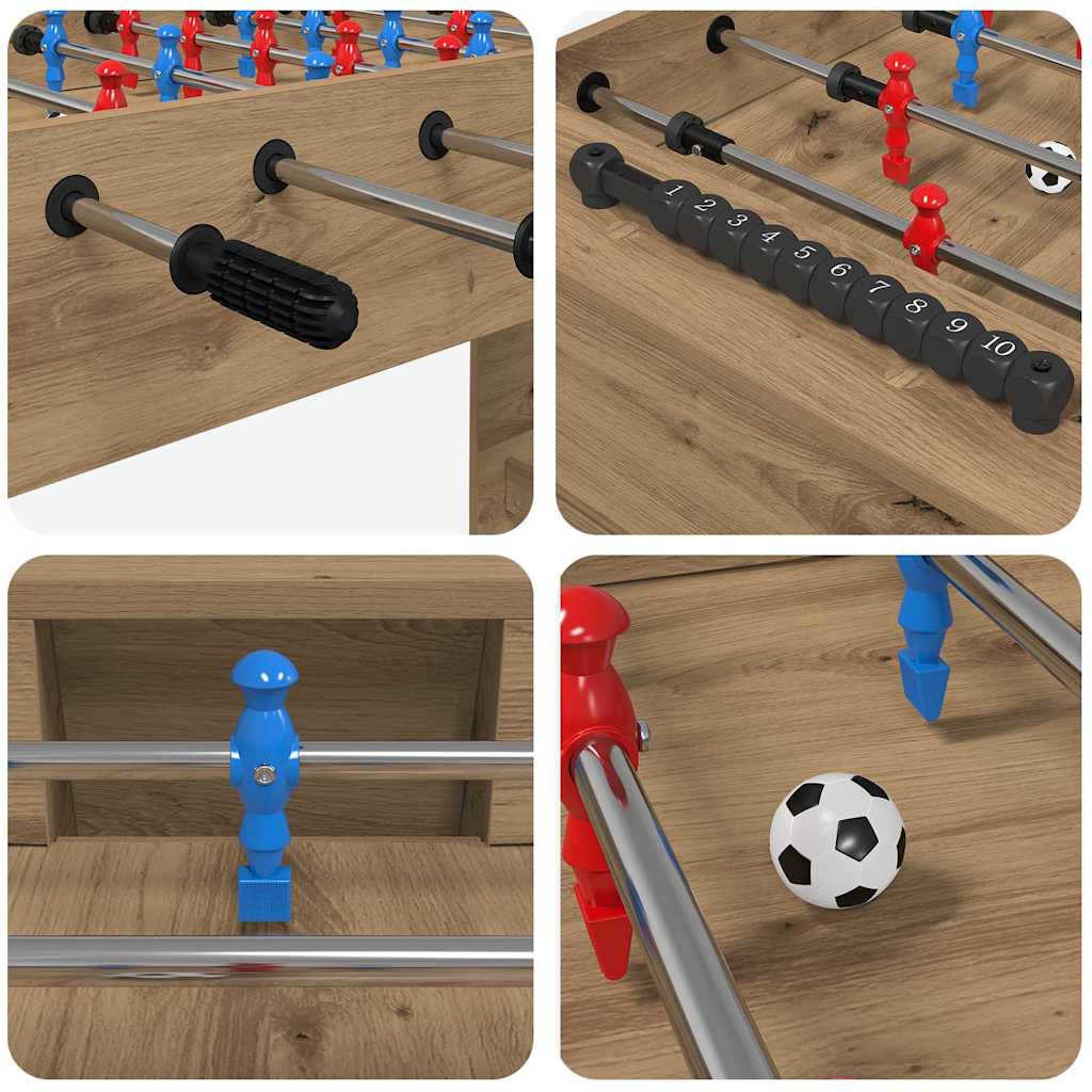 Foosball Table Artisan Oak 125 x 60.5 x 80 cm Engineered Wood