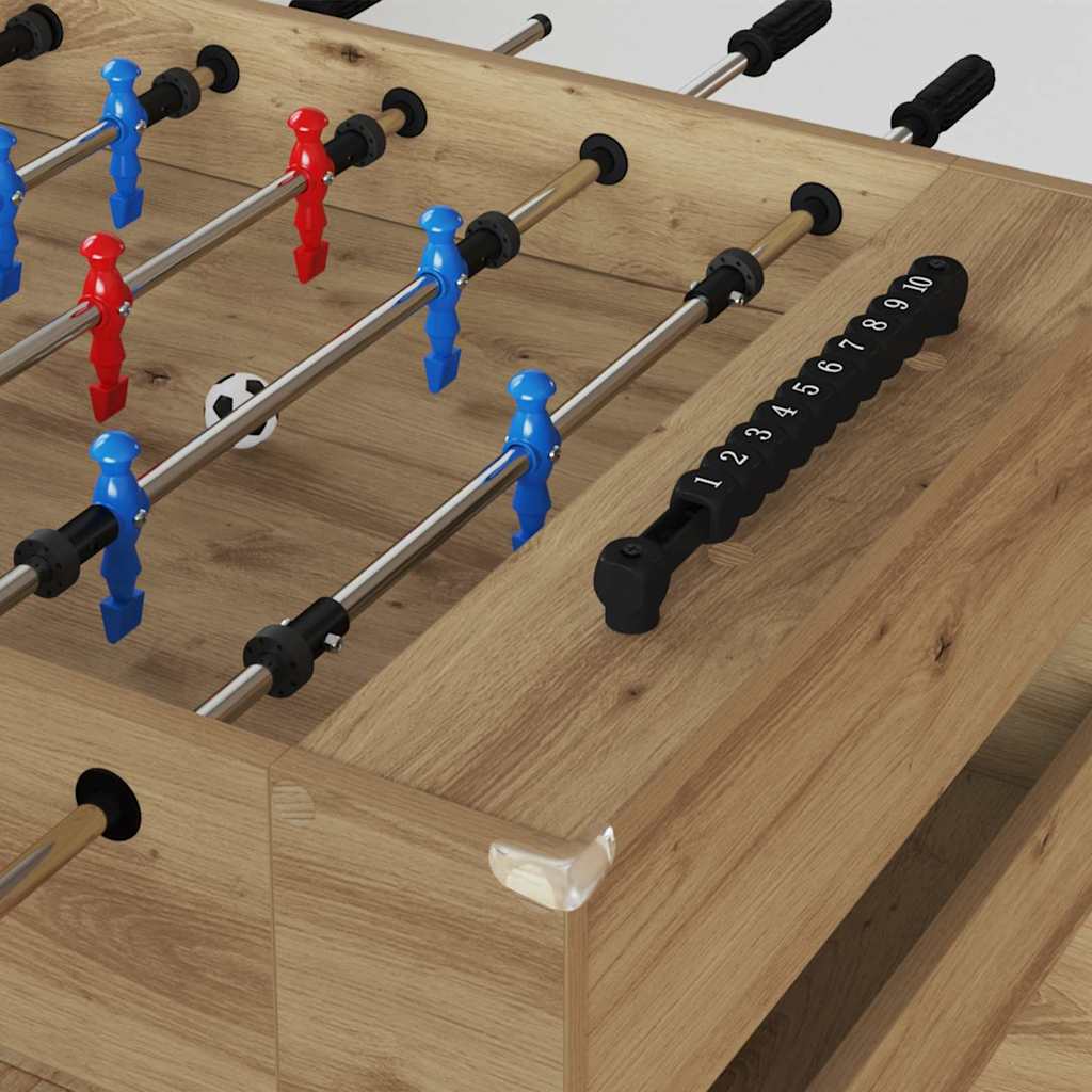 Foosball Table Artisan Oak 125 x 60.5 x 80 cm Engineered Wood