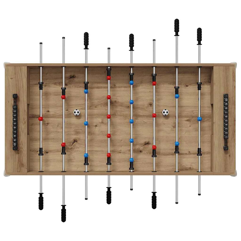 Foosball Table Artisan Oak 125 x 60.5 x 80 cm Engineered Wood
