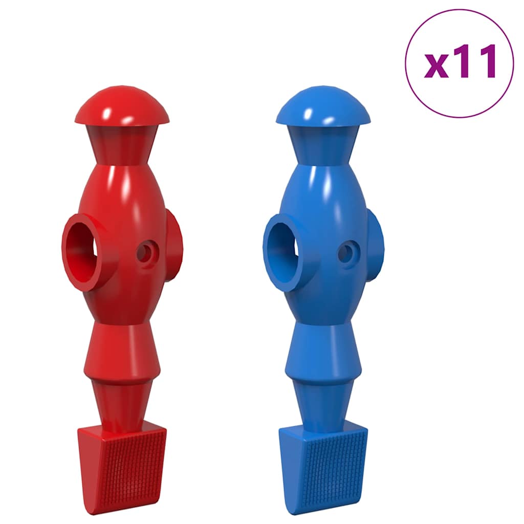 Football Table Players 22 pcs Blue and Red 2.4 x 2.1 x 9.7 cm
