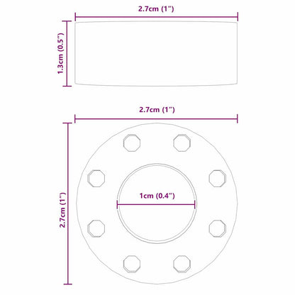 Football Table Bumpers 16 pcs Black 2.7 x 2.7 x 1.3 cm Plastic