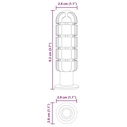 Football Table Handles 10 pcs Black 2.8 x 2.8 x 9.3 cm Plastic