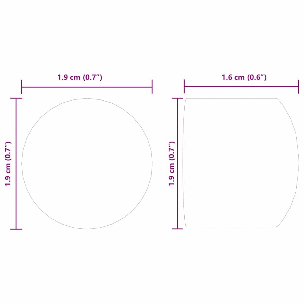 Football Table End Caps 10 pcs Black 1.9 x 1.9 x 1.6 cm Plastic