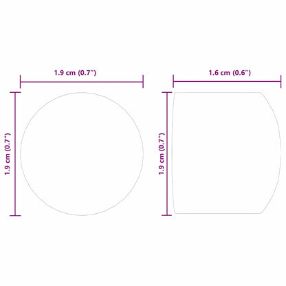 Football Table End Caps 10 pcs Black 1.9 x 1.9 x 1.6 cm Plastic