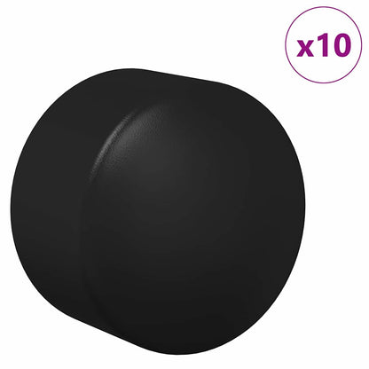 Football Table End Caps 10 pcs Black 1.9 x 1.9 x 1.6 cm Plastic