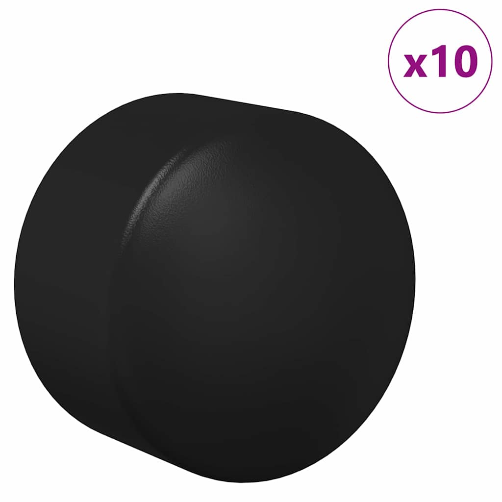 Football Table End Caps 10 pcs Black 1.5 x 1.5 x 1 cm Plastic