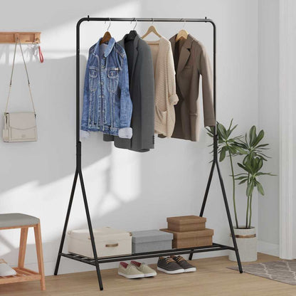Clothes Rack with Storage Black 100 x 56 x 154 cm Steel