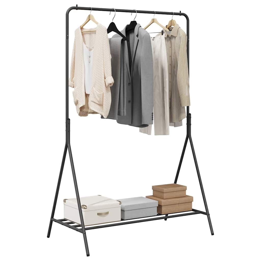 Clothes Rack with Storage Black 100 x 56 x 154 cm Steel