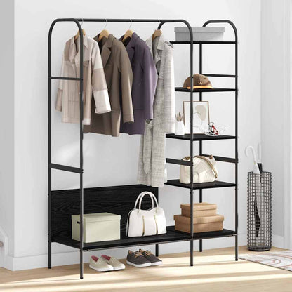 Clothes Rack with Shelf Black 120 x 44 x 160 cm Engineered Wood