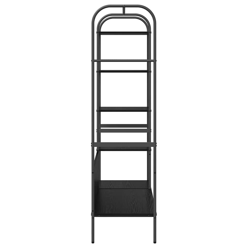 Clothes Rack with Shelf Black 120 x 44 x 160 cm Engineered Wood