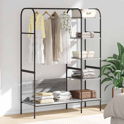 Clothes Rack with Shelf Grey 120 x 44 x 160 cm Engineered Wood