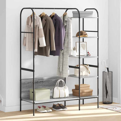 Clothes Rack with Shelf Grey 120 x 44 x 160 cm Engineered Wood