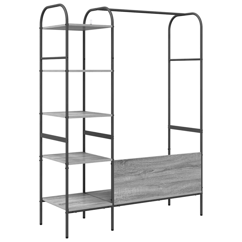 Clothes Rack with Shelf Grey 120 x 44 x 160 cm Engineered Wood