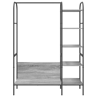 Clothes Rack with Shelf Grey 120 x 44 x 160 cm Engineered Wood
