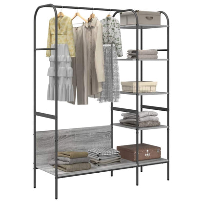 Clothes Rack with Shelf Grey 120 x 44 x 160 cm Engineered Wood