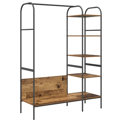 Clothes Rack with Shelf Brown 120 x 44 x 160 cm Engineered Wood