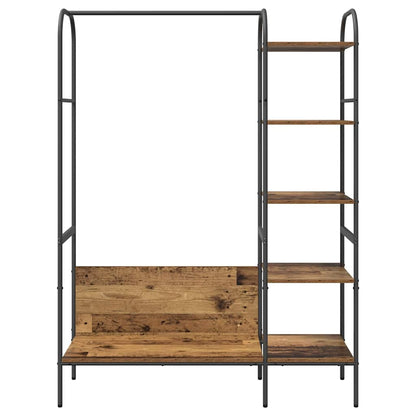 Clothes Rack with Shelf Brown 120 x 44 x 160 cm Engineered Wood