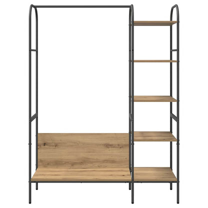 Clothes Rack with Shelf Beige 120 x 44 x 160 cm Engineered Wood
