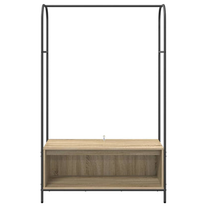 Clothes Rack Brown Oak 100 x 44 x 160 cm Engineered Wood