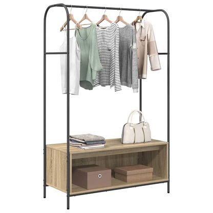 Clothes Rack Brown Oak 100 x 44 x 160 cm Engineered Wood