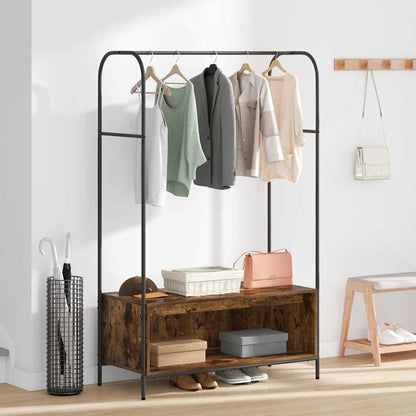 Clothes Rack Brown Oak 100 x 44 x 160 cm Engineered Wood